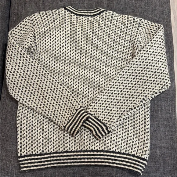 Vintage LL Bean Norwegian Birdseye Wool Sweater Made in Norway Fisherman Knit - Picture 6 of 7